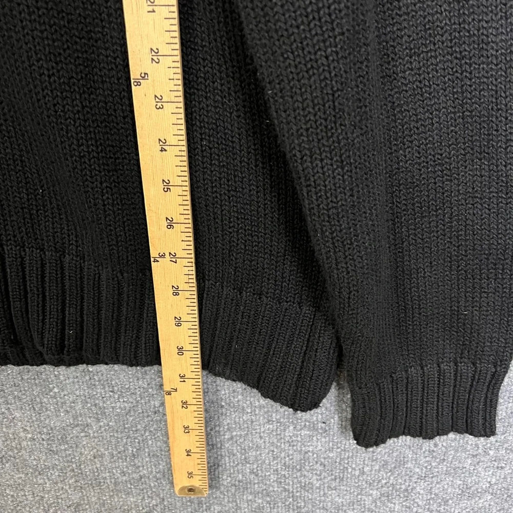 Polo Ralph Lauren Sweater Mens XL Black Excellent Cotton Knit Crewneck Pony Logo